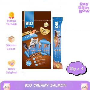 Bio Creamy Salmon 60gr Snack Cemilan Kucing