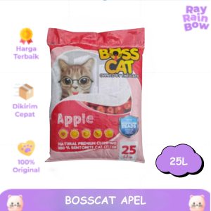 Boss Cat Sand Apel 25Liter Pasir Kucing Gumpal Wangi