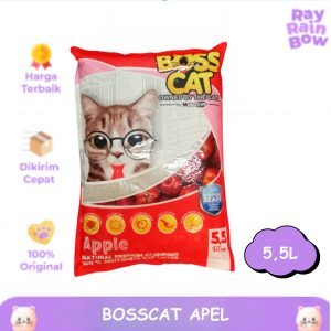 Boss Cat Sand Apel 5,5Liter Pasir Kucing Gumpal Wangi