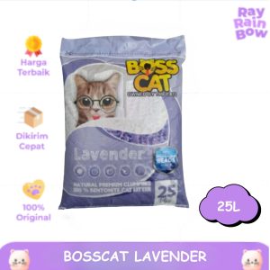Boss Cat Sand Lavender 25Liter Pasir Kucing Gumpal Wangi