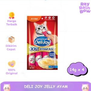 Deli Joy Jelly Ayam 14g x 4 Snack Cemilan Kucing