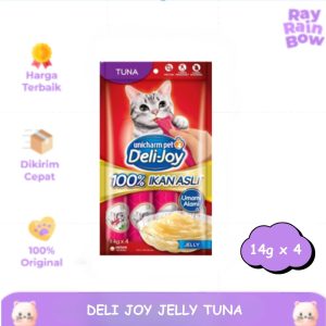 Deli Joy Jelly Tuna 14g x 4 Snack Cemilan Kucing