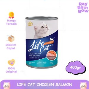 Life Cat Adult Chicken Salmon 400gr Makanan Basah Wet Food Kaleng