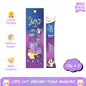 Life Cat Creamy Tuna Maguro Snack Cemilan Kucing 15g x 2