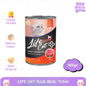 Life Cat Plus Real Tuna 400gr Makanan Basah Kucing Wet Food Kaleng