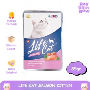 Life Cat Salmon Kitten 85gr Makanan Basah Wet Food Sachet