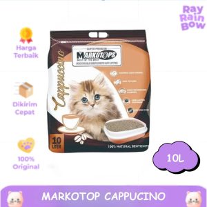 Markotops Sand 10Liter Aroma Cappucino Pasir Kucing Gumpal Wangi