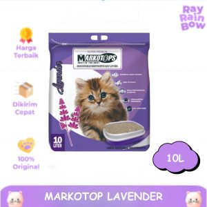 Markotops Sand 10Liter Aroma Lavender Pasir Kucing Gumpal Wangi