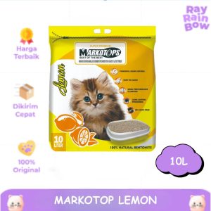 Markotops Sand 10Liter Aroma Lemon Pasir Kucing Gumpal Wangi