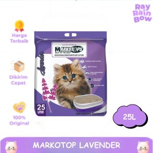 Markotops Sand 25Liter Aroma Lavender Pasir Kucing Gumpal Wangi