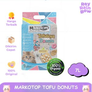 Markotop Tofu Donuts 7L Pasir Kucing Tofu Soya Gumpal