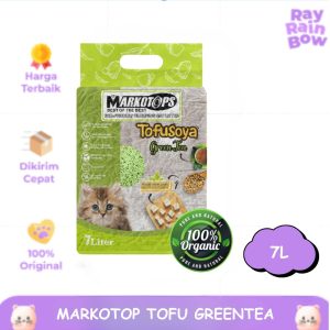 Markotop Tofu Greentea 7L Pasir Kucing Tofu Soya Gumpal