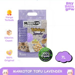 Markotop Tofu Lavender 7L Pasir Kucing Tofu Soya Gumpal