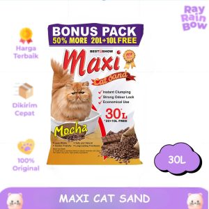 Maxi Cat Sand 30L Pasir Kucing Gumpal Wangi