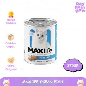 Maxlife Adult Ocean Fish 375gr Makanan Basah Kucing Wet Food Kaleng