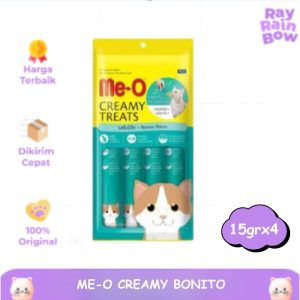 Me-o Creamy Treats Bonito 15gr x 4 Snack Cemilan Kucing