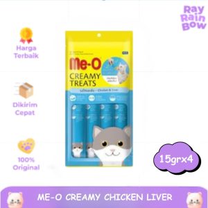 Me-o Creamy Treats Chicken & Liver 15gr x 4 Snack Cemilan Kucing