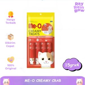 Me-o Creamy Treats Crab 15gr x 4 Snack Cemilan Kucing