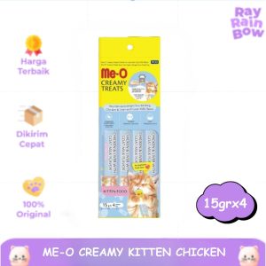 Me-o Creamy Treats Kitten Chicken 15gr x 4 Snack Cemilan Kucing