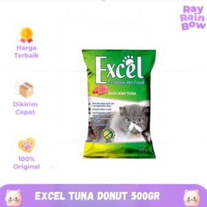 Excel Tuna Kibble Donut 500gr - Makanan Kucing Dewasa / Cat Food Dry
