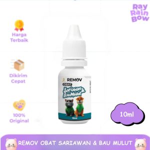 Remov Obat Sariawan & Bau Mulut 10ml Untuk Kucing & Anjing