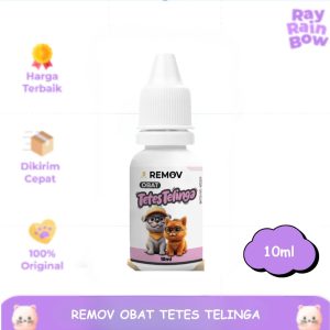 Remov Obat Tetes Telinga 10ml Untuk Kucing & Anjing