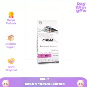 MOLLY Adult Chicken (Indoor) - Super Premium Cat Dry Food (Balance, Hypoallergenic, Low Grain) 2kg