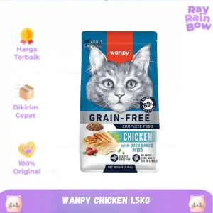 Makanan Kucing Wanpy Grain Free Adult Tuna Cat Dry Food 1.5kg