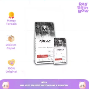 MOLLY Mini Adult Lamb & Blueberry (Sensitive Digestion) 2kg - Super Premium Dog Dry Food 2KG