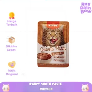 Wanpy Smooth Paste Chicken 85gr - Wet Cat Food Pouch Makanan Kucing Sachet 85 gram