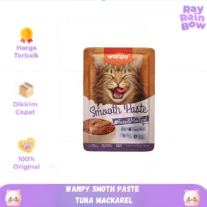 Wanpy Smooth Paste Tuna Mackarel 85gr - Wet Cat Food Pouch Makanan Kucing Sachet 85 gram