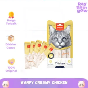 Wanpy Creamy Chicken Treats Cat Snack Camilan Kucing 70 Gram
