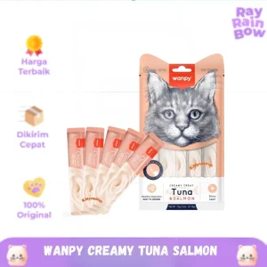 Wanpy Creamy Tuna Salmon Treats Cat Snack Camilan Kucing 70 Gram