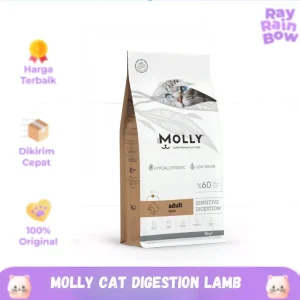 MOLLY Adult Sensitive Digestion Lamb - Super Premium Cat Dry Food (Balance, Hypoallergenic, Low Grain) 2kg