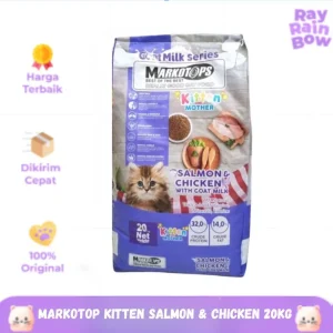 Markotop Dry Food 20kg Rasa Kitten Salmon & Chicken - Makanan Kucing Kitten & Dewasa / Cat Food Dry